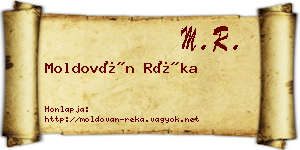 Moldován Réka névjegykártya
